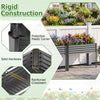 Galvanized raised garden bed with legs, featuring a rigid construction, protective corners, and reinforced crossbeam.