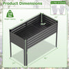 Galvanized raised garden bed with legs, 46" x 24" x 31", featuring a 10.5" depth for various plants and ergonomic.