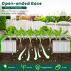 Galvanized raised garden bed with open-ended base, featuring a weather-resistant cover for healthy plant growth.