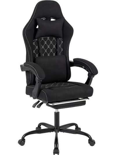 Costway Height Adjustable Gaming Chair with Headrest Computer Video Game Chair 11359425 New
