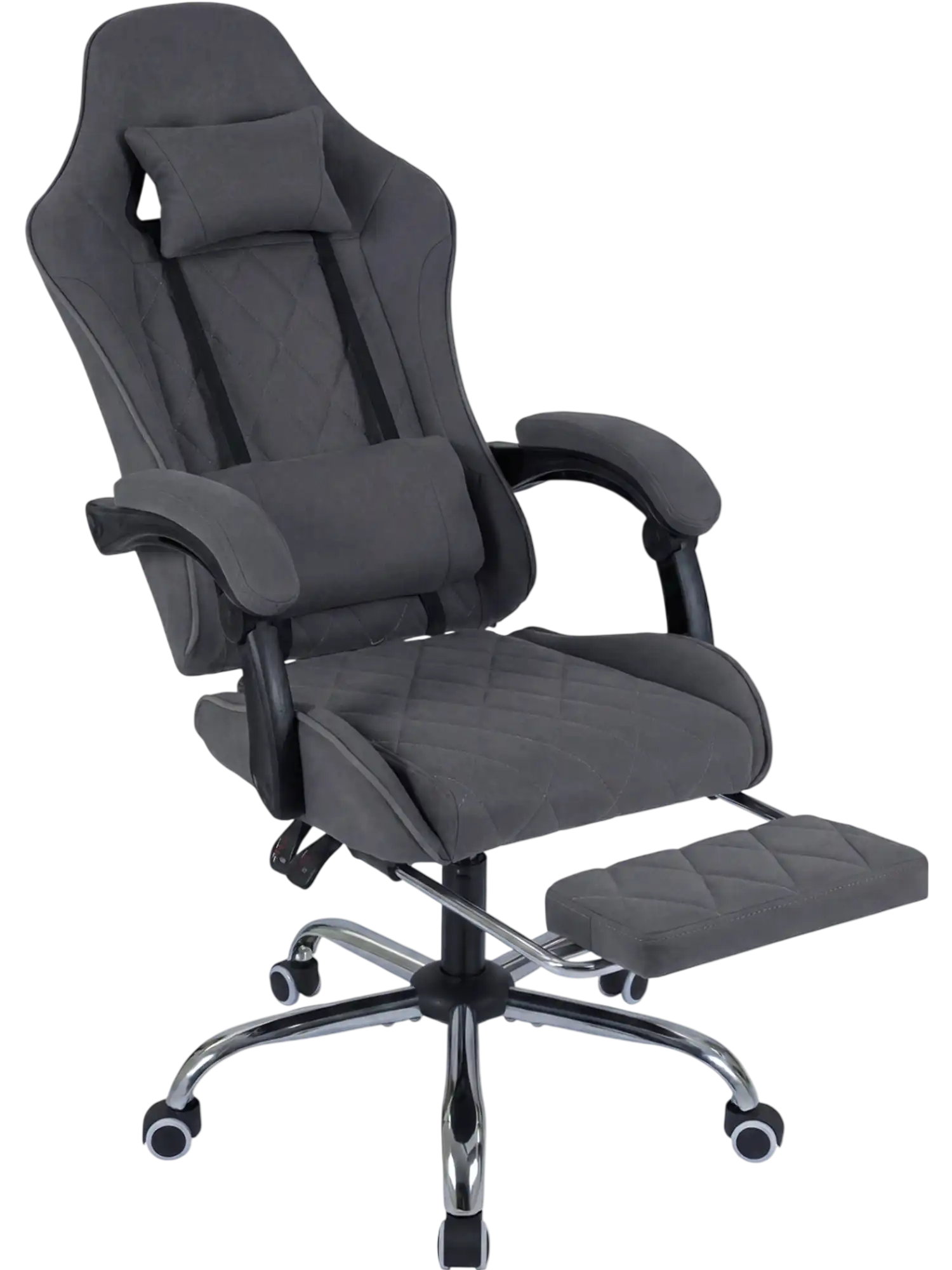 Costway Height Adjustable Gaming Computer Chair with Headrest Lumbar Support 95323849 New