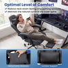 Gaming chair with adjustable headrest and lumbar support, featuring a reclining backrest and retractable footrest for.