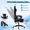 Height adjustable gaming chair with headrest, footrest, and 360° swivel seat for ergonomic support and comfort.