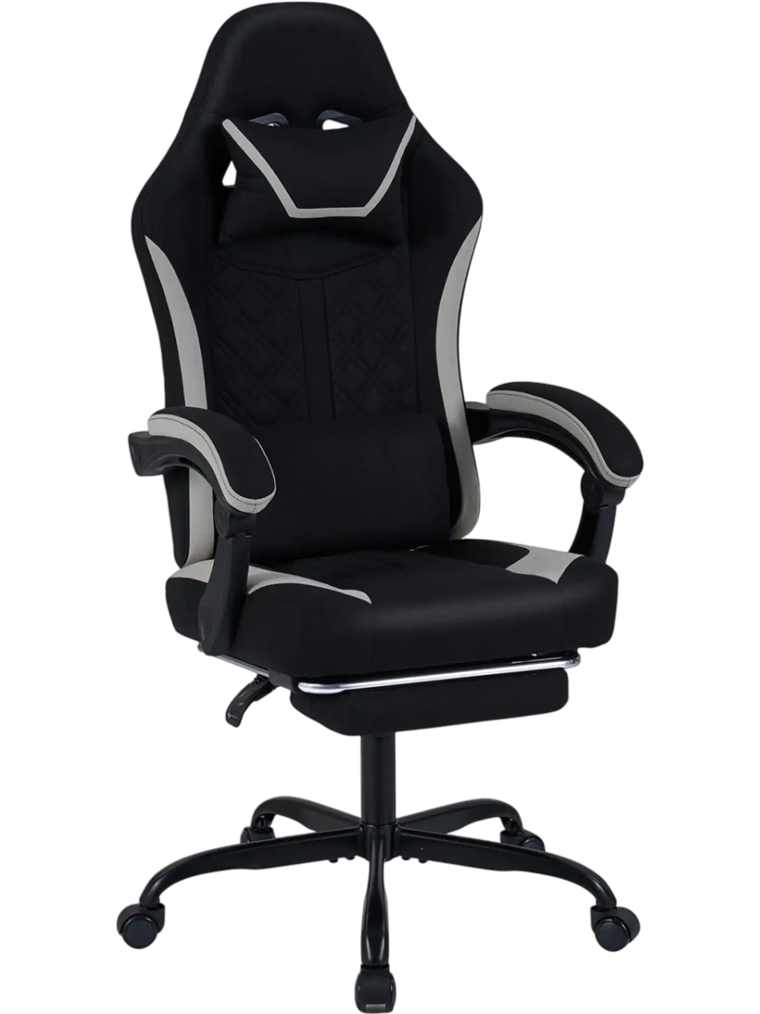 Costway Height Adjustable Gaming Computer Chair Headrest Footrest 360° Swivel Seat 22039748 New