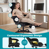 Gaming chair with ergonomic design, headrest, lumbar support, and linkage armrests for optimal comfort during gaming.