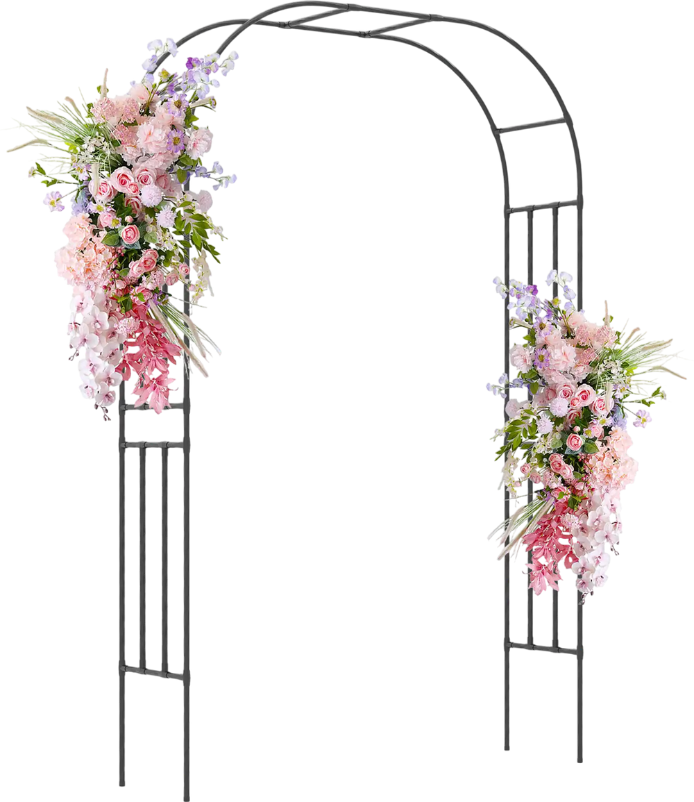 Outdoor Metal Garden Arch Trellis for Climbing Plants Grape Vine Flower