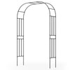 Outdoor metal garden arch trellis for climbing plants, featuring PE-coated metal tubes, ideal for garden entrances or.
