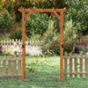 7/7.5 Feet Garden Arch Wooden Arbor Outdoor Wood Trellis for Climbing Plants-7 FT - Gallery View 1 of 11