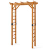 Wooden garden arch trellis, 7 feet tall, made of durable fir wood, ideal for climbing plants and decorative displays.