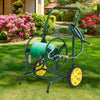 Garden Hose Reel Cart with 2 Wheels and Storage Basket-Green - Gallery View 1 of 10