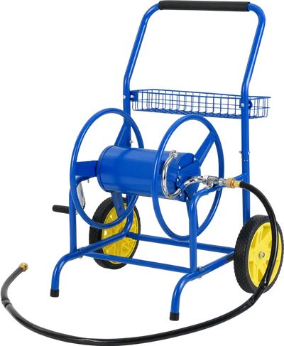 Costway Garden Hose Reel Cart 2-Wheel Storage Basket 43294253 New