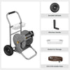 Giraffe Tools SW-8C Garden Hose Reel Cart 2 Wheels Stainless Steel Silver New