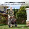 Giraffe Tools SW-8C Garden Hose Reel Cart 2 Wheels Stainless Steel Silver New