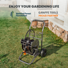 Giraffe Tools SW-8C Garden Hose Reel Cart 2 Wheels Stainless Steel Silver New