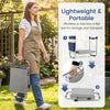 Foldable garden kneeler and seat with wide EVA foam padding, lightweight design for easy transport and outdoor use.