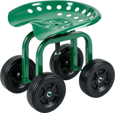 Costway Garden Rolling Work Seat 360° Swivel Adjustable Height 38721594 New