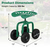 Garden rolling workseat with adjustable height, 360° swivel seat, and durable 7" wheels for easy mobility in outdoor.