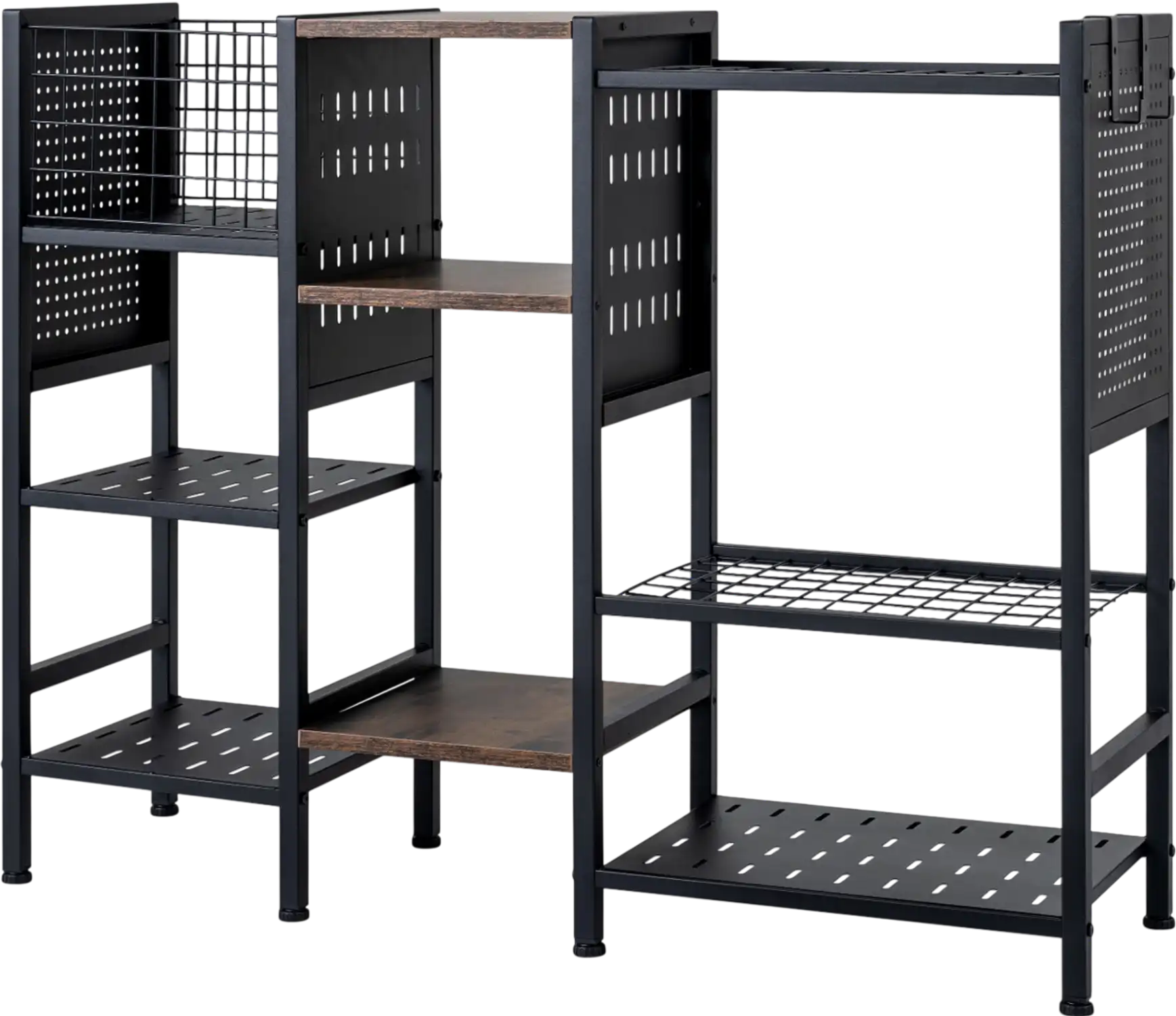 Costway Garden Tool Organizer Wooden Shelves Garage Shed 47372663 New