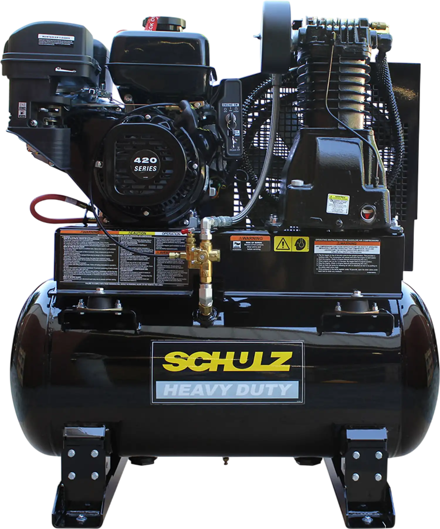 Schulz L-Series Air Compressor 13 HP 30 gal. 2-Stage Horizontal 30 CFM 175 PSI 1330HL30X-GS New