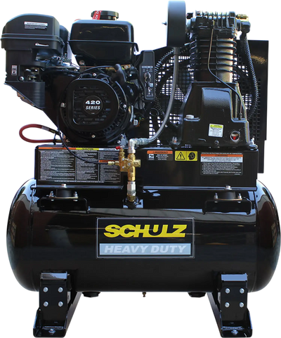 Schulz L-Series Air Compressor 13 HP 30 gal. 2-Stage Horizontal 30 CFM 175 PSI 1330HL30X-GS New
