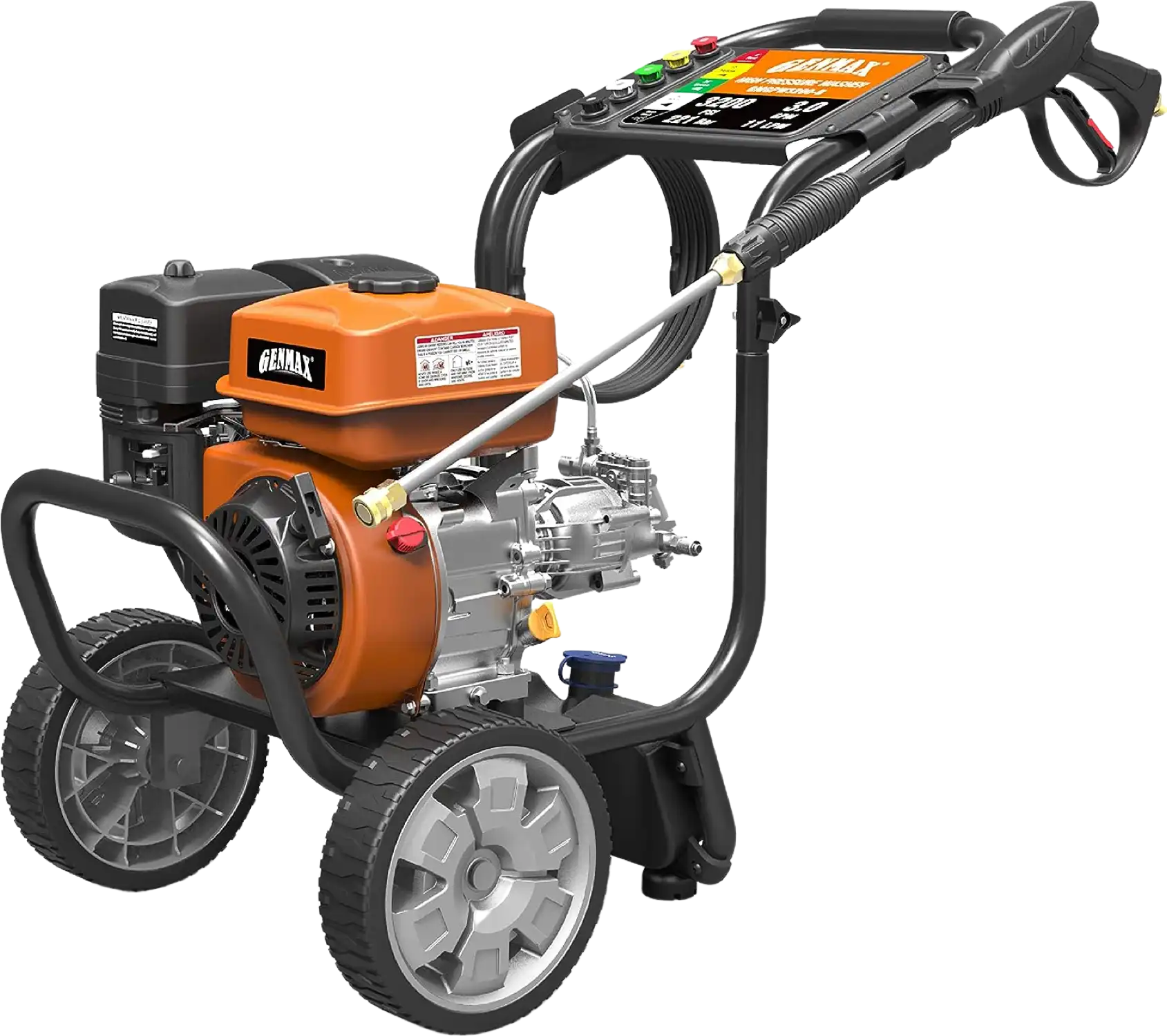 GENMAX GMGPW3200-B 3200 PSI and 3 GPM Gas Pressure Washer New