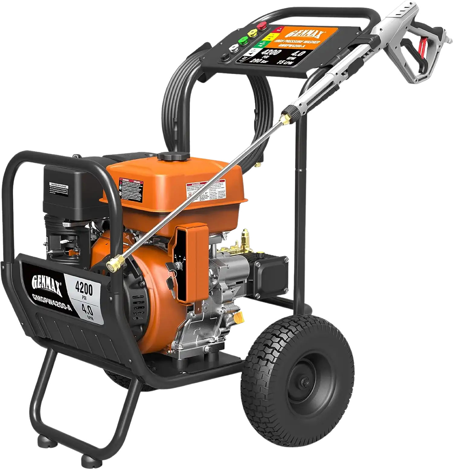 GENMAX GMGPW4200-A 4200 PSI and 4 GPM Gas Pressure Washer with Electric Start New