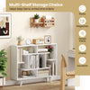 Geometric white bookcase with multiple shelves, ideal for organizing books and decor in living rooms or offices.