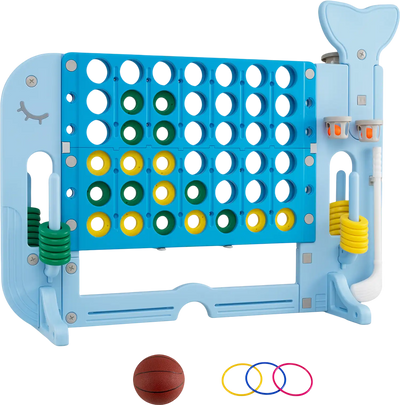 Costway Giant 4-to-Score Jumbo Connect Four Ring Toss Cornhole Set 87197261 New
