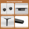 Close-up of Giantex bookshelf details, featuring round knobs and magnetic catches for easy access and secure storage.