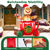 7-foot inflatable gingerbread man in hot cocoa mug with LED lights, perfect for festive outdoor Christmas decoration.