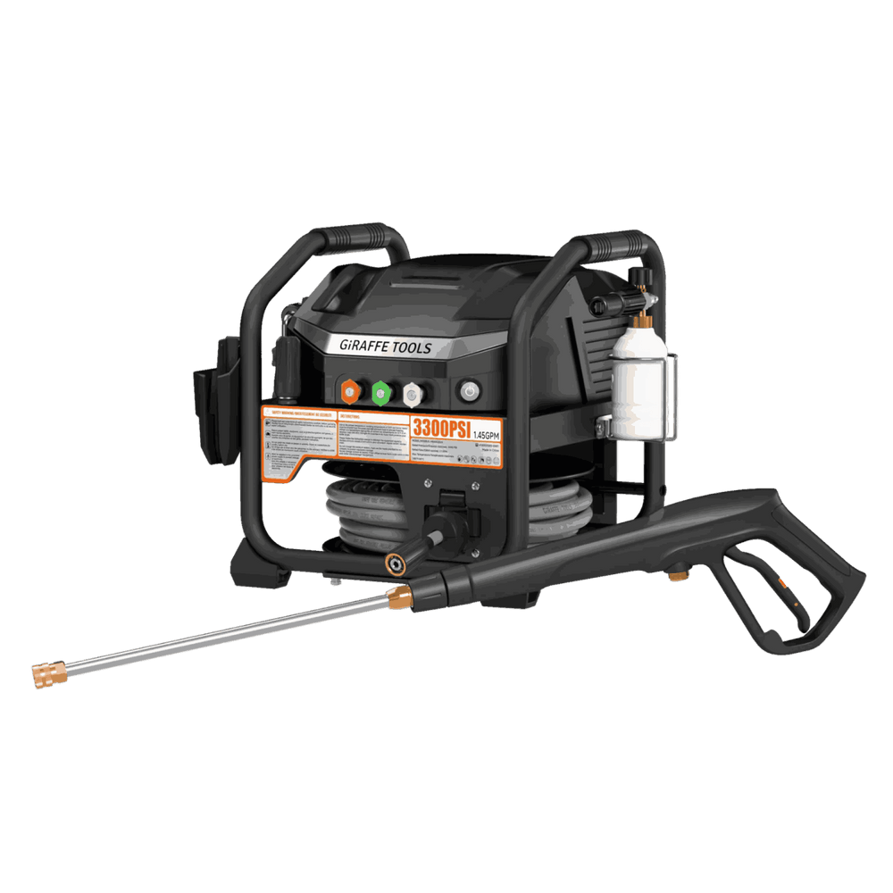 Giraffe Tools Crossfalls Max Retractable Pressure Washer 3000 PSI 1800W 50FT New
