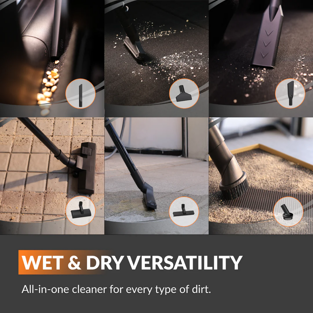 Giraffe Tools Grandstorm Retractable Vacuum Cleaner with 30' Hose 4.5 Gal. Dustbin New