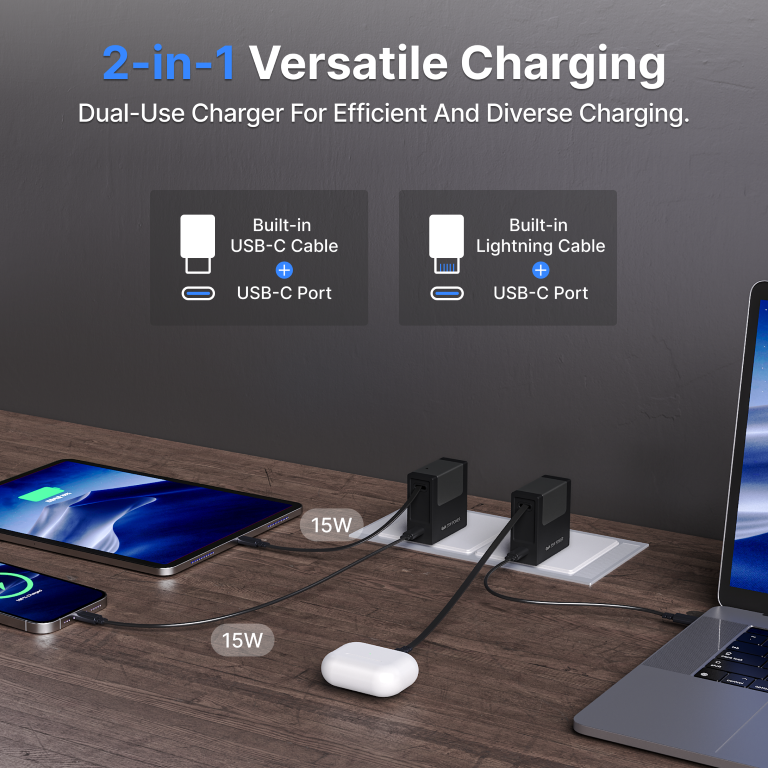 Giraffe Tools SGH-C35AM Retractable Charger 35W White USB-C New