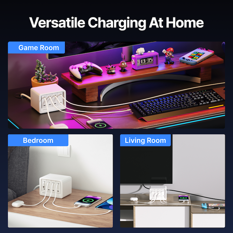 Giraffe Tools Desktop Charging Station 12-in-1 40W Cable Set New