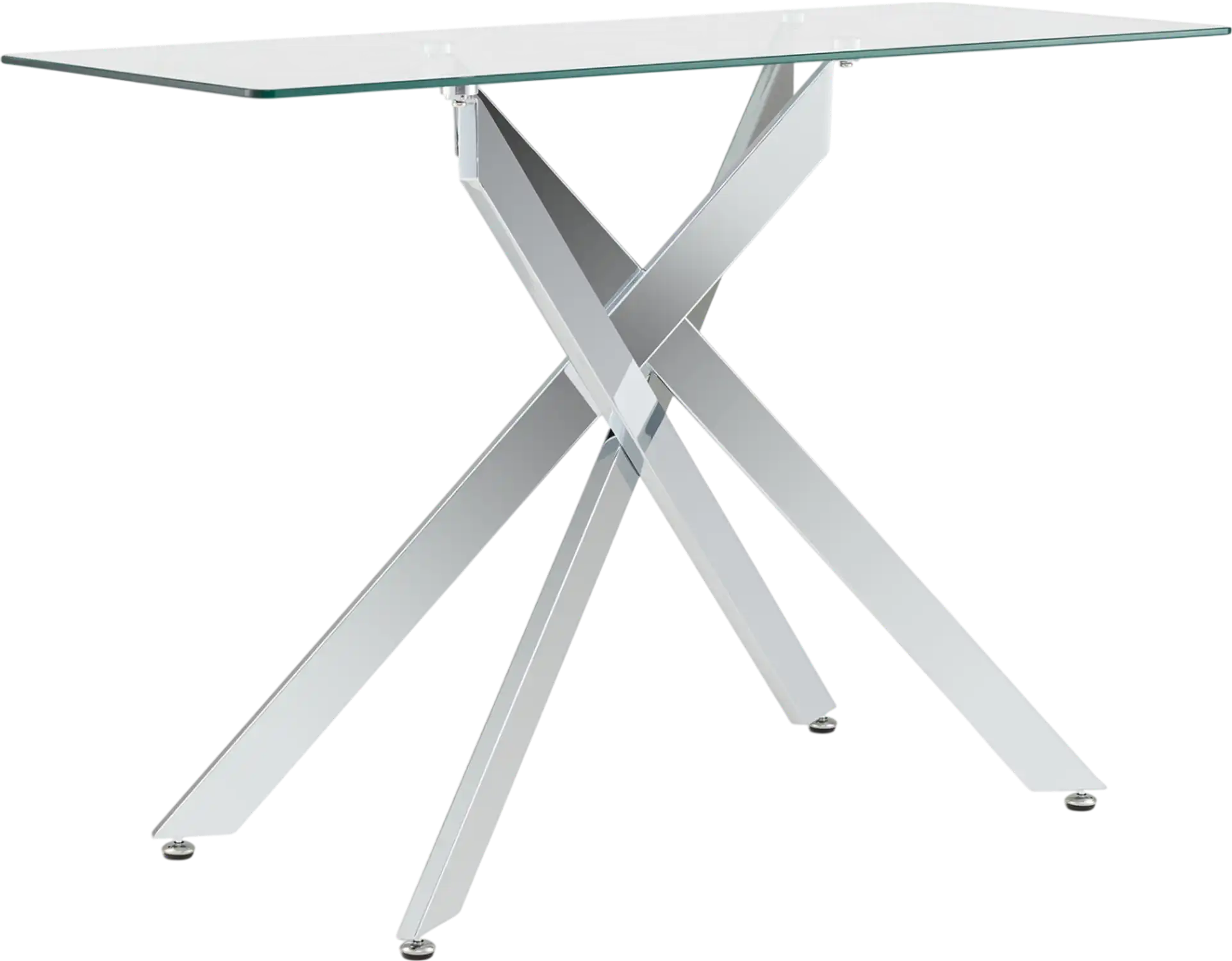 Costway Modern Glass Console Entryway Table Clear Tempered Top 52236574 New