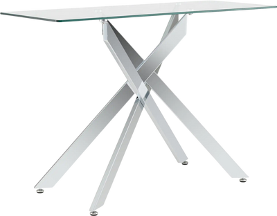 Costway Modern Glass Console Entryway Table Clear Tempered Top 52236574 New