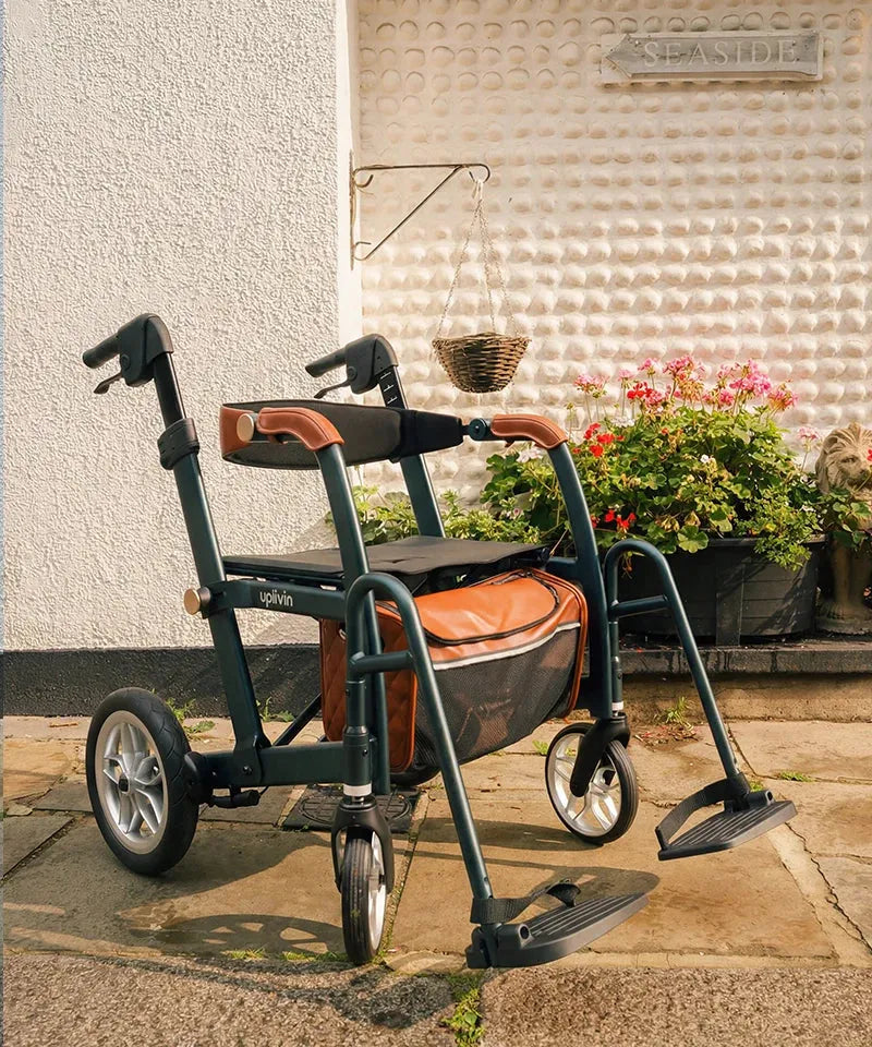 Metro Mobility Glide Rollator Wheelchair 2-in-1 300 lb Capacity Foldable New