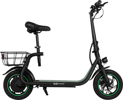 GoPowerBike Go Flow Electric Scooter Sit Down Foldable 350W 16 MPH 18 Mile Range New