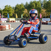 Go Kart for Kids 4 Wheels Pedal with Adjustable Seat and Multi-Terrain Wheels-Blue - Gallery View 1 of 10