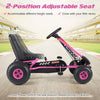 Go-kart for kids featuring a pink 2-position adjustable seat and multi-terrain wheels for safe indoor and outdoor fun.