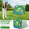 Golf chipping game set with adjustable angle, large target, and 24 sticky balls for indoor and outdoor practice.