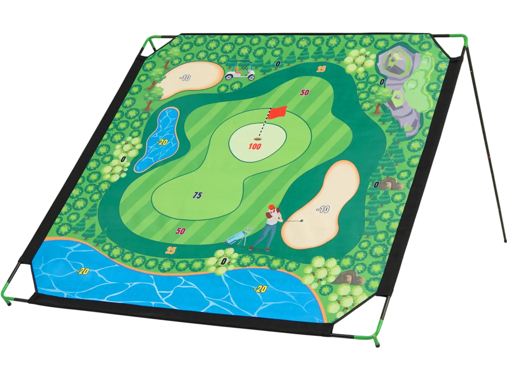 71 x 71 Inches Golf Chipping Game Set for Indoor and Outdoor Practice