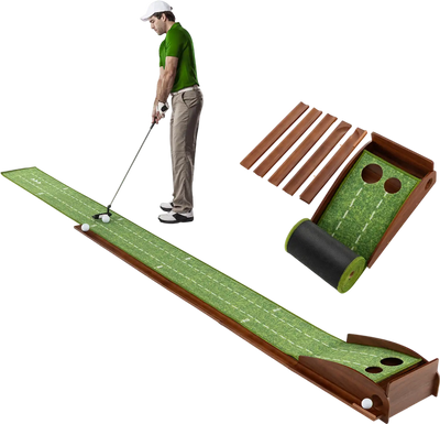 Costway Golf Putting Mat Auto Ball Return 2/3 Hole Sizes 48165732 New