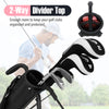 Lightweight pink golf stand bag with a 2-way top divider, perfect for organizing clubs at the driving range.