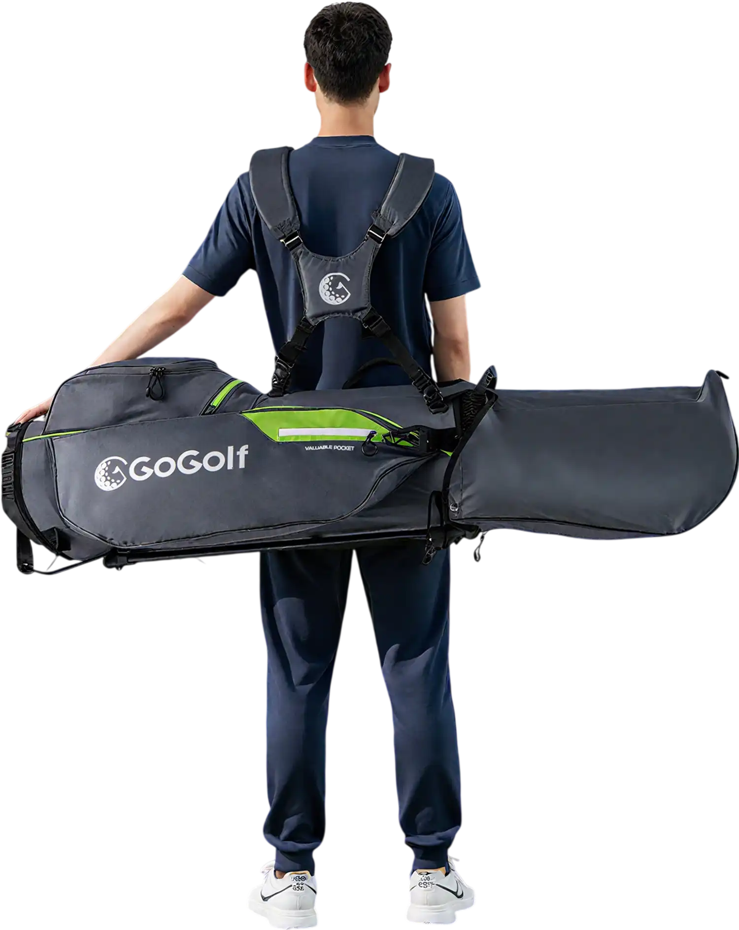 Costway Lightweight Golf Stand Bag 8-Way Top Dividers 5 Zippered Pockets Gray 164879352 New