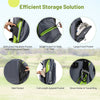 Golf stand bag featuring 5 zippered pockets, adjustable straps, and 8 way top dividers for organized club storage.