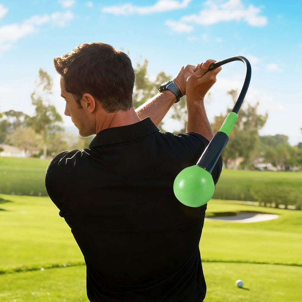 Golf Swing Trainer Aid 47inch/40inch/31.5inch Warm-up Practice Stick with Weighted Head for Grip-Green - Gallery View 1 of 11