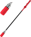 Red Golf Swing Trainer Click Stick with foam headcover and fiberglass shaft for speed, flexibility, and balance.