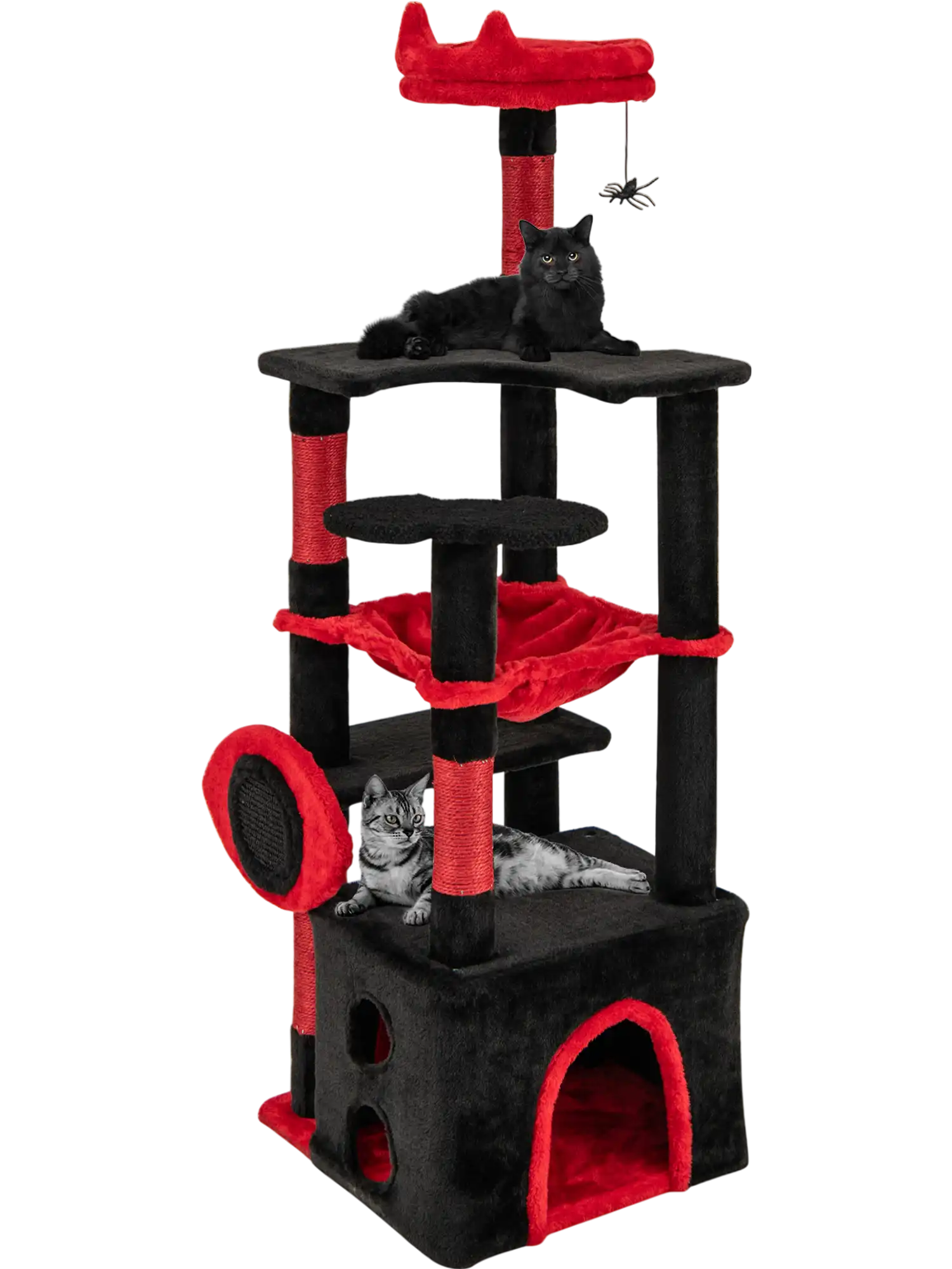 Costway Gothic Cat Tree Plush Perch Spider Toy 43696746 New