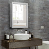 Wall-Mounted Mirrored Medicine Cabinet-Gray - Gallery View 1 of 9
